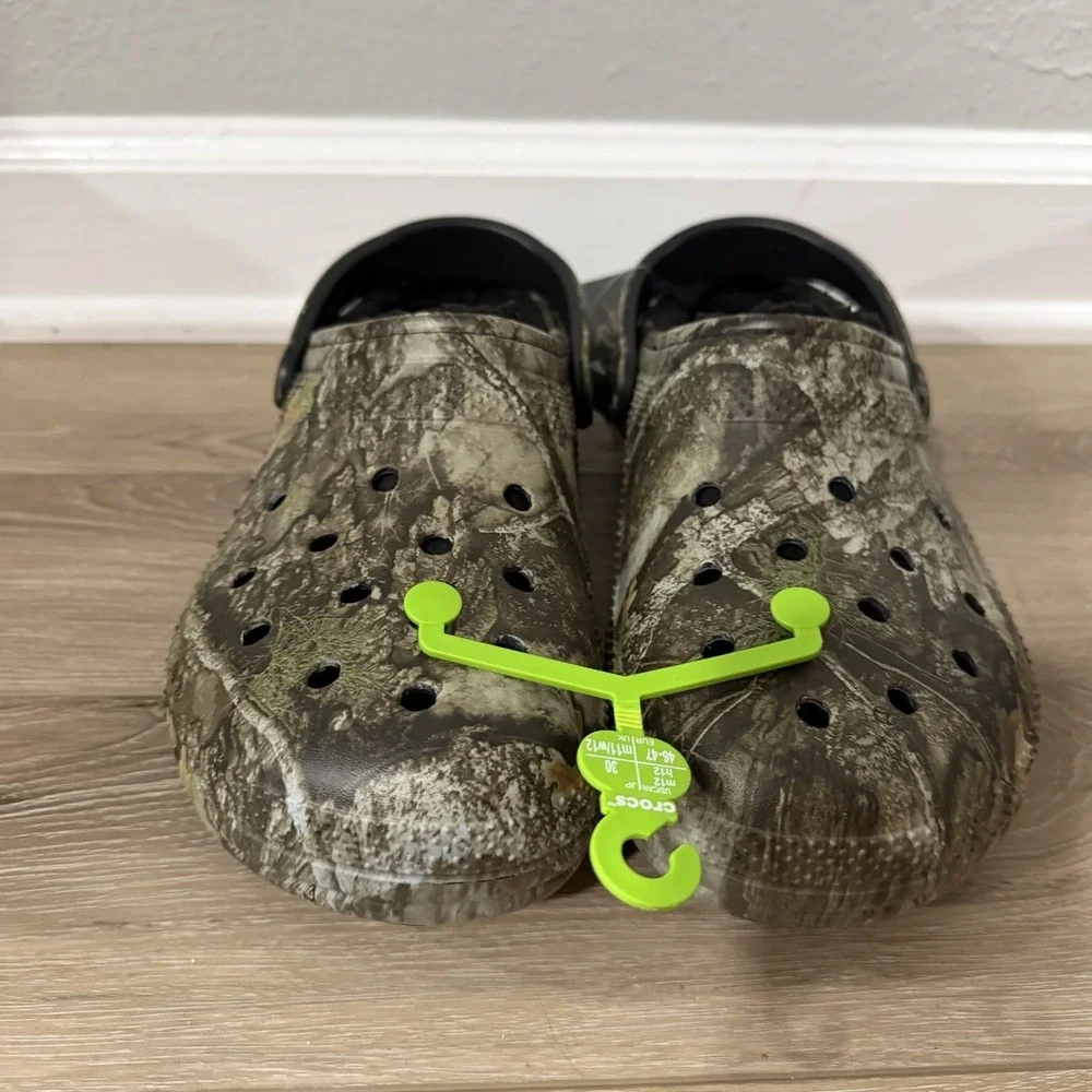 Crocs Realtree APX‎ Lined Classic Camo Clog Men's Size 9 Camouflage New